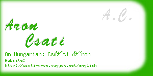 aron csati business card